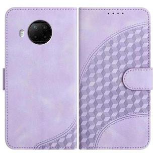 For Xiaomi Mi 10T Lite 5G YX0060 Elephant Head Embossed Phone Leather Case with Lanyard(Light Purple)
