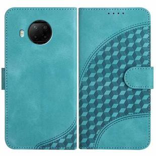 For Xiaomi Mi 10T Lite 5G YX0060 Elephant Head Embossed Phone Leather Case with Lanyard(Light Blue)