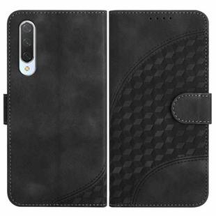 For Xiaomi Mi CC9 YX0060 Elephant Head Embossed Phone Leather Case with Lanyard(Black)
