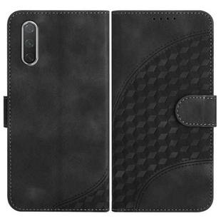 For Xiaomi Mi CC9e YX0060 Elephant Head Embossed Phone Leather Case with Lanyard(Black)