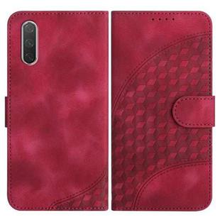 For Xiaomi Mi CC9e YX0060 Elephant Head Embossed Phone Leather Case with Lanyard(Rose Red)