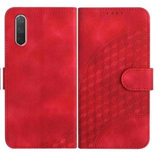 For Xiaomi Mi CC9e YX0060 Elephant Head Embossed Phone Leather Case with Lanyard(Red)