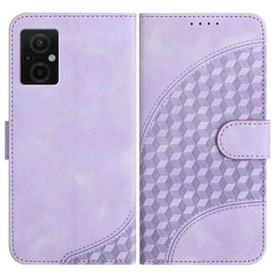 For Xiaomi Poco M5/M4 5G YX0060 Elephant Head Embossed Phone Leather Case with Lanyard(Light Purple)