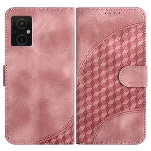 For Xiaomi Poco M5/M4 5G YX0060 Elephant Head Embossed Phone Leather Case with Lanyard(Pink)