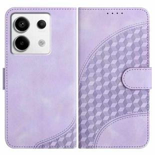 For Xiaomi Redmi Note 13 Pro 4G YX0060 Elephant Head Embossed Phone Leather Case with Lanyard(Light Purple)