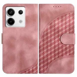 For Xiaomi Redmi Note 13 Pro 4G YX0060 Elephant Head Embossed Phone Leather Case with Lanyard(Pink)