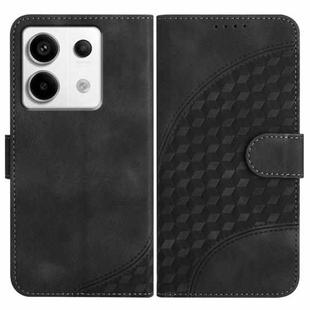 For Xiaomi Redmi Note 13 Pro 4G YX0060 Elephant Head Embossed Phone Leather Case with Lanyard(Black)