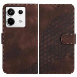 For Xiaomi Redmi Note 13 Pro 4G YX0060 Elephant Head Embossed Phone Leather Case with Lanyard(Coffee)