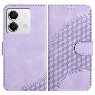 For Xiaomi Redmi Note 13 4G YX0060 Elephant Head Embossed Phone Leather Case with Lanyard(Light Purple)