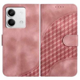 For Xiaomi Redmi Note 13 4G YX0060 Elephant Head Embossed Phone Leather Case with Lanyard(Pink)