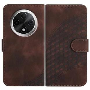 For Xiaomi Redmi A3 Pro YX0060 Elephant Head Embossed Phone Leather Case with Lanyard(Coffee)