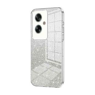 For OPPO A79 5G / A2 Gradient Glitter Powder Electroplated Phone Case(Transparent)