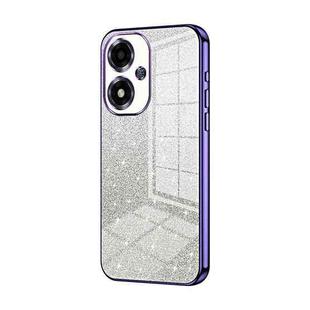For OPPO A2m Gradient Glitter Powder Electroplated Phone Case(Purple)