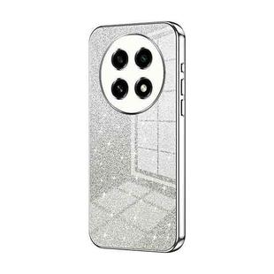 For OPPO A2 Pro Gradient Glitter Powder Electroplated Phone Case(Silver)