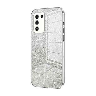For OPPO K9s / K10 Energy Gradient Glitter Powder Electroplated Phone Case(Transparent)