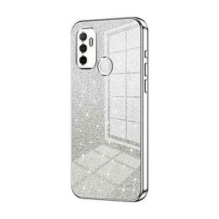 For OPPO A53 2020 / A32 / A11s  Gradient Glitter Powder Electroplated Phone Case(Silver)