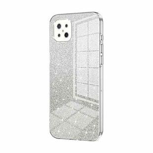 For OPPO A92s / Reno4 Z 5G Gradient Glitter Powder Electroplated Phone Case(Transparent)