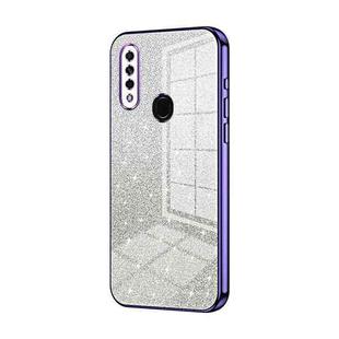 For OPPO A8 / A31 2020 Gradient Glitter Powder Electroplated Phone Case(Purple)