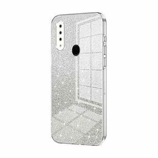 For OPPO A8 / A31 2020 Gradient Glitter Powder Electroplated Phone Case(Transparent)