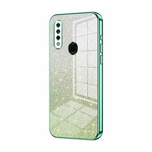 For OPPO A8 / A31 2020 Gradient Glitter Powder Electroplated Phone Case(Green)