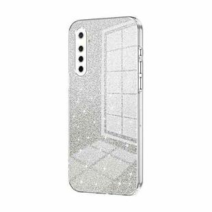 For OPPO K5 / Realme XT/XT 730G Gradient Glitter Powder Electroplated Phone Case(Transparent)