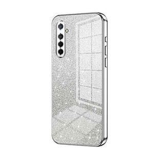 For OPPO K5 / Realme XT/XT 730G Gradient Glitter Powder Electroplated Phone Case(Silver)