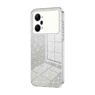 For OPPO K10 Pro Gradient Glitter Powder Electroplated Phone Case(Transparent)