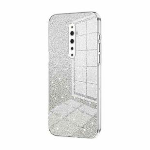For OPPO Reno2 Z / Reno2 F Gradient Glitter Powder Electroplated Phone Case(Transparent)