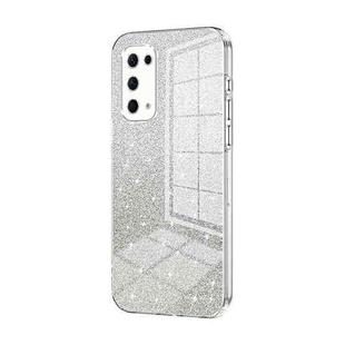 For OPPO Reno5 4G/5G / Reno5 K Gradient Glitter Powder Electroplated Phone Case(Transparent)