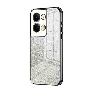 For OPPO Reno9 / Reno9 Pro Gradient Glitter Powder Electroplated Phone Case(Black)