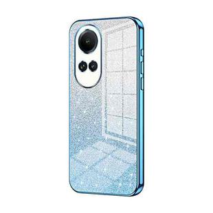 For OPPO Reno10 5G/Reno10 Pro 5G Global Gradient Glitter Powder Electroplated Phone Case(Blue)