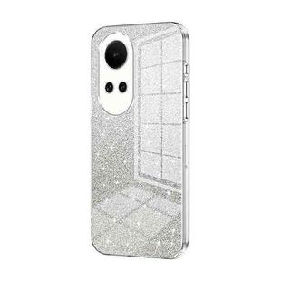 For OPPO Reno10 / Reno10 Pro 5G Global Gradient Glitter Powder Electroplated Phone Case(Transparent)