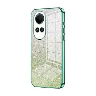 For OPPO Reno10 5G/Reno10 Pro 5G Global Gradient Glitter Powder Electroplated Phone Case(Green)