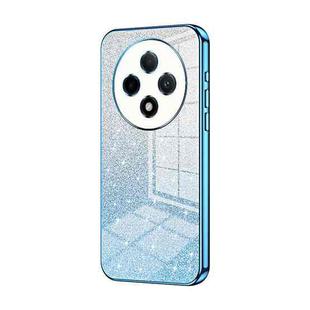 For OPPO A3 Pro Gradient Glitter Powder Electroplated Phone Case(Blue)