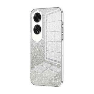 For OPPO A60 Gradient Glitter Powder Electroplated Phone Case(Transparent)