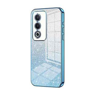 For OPPO A3 Pro Global Gradient Glitter Powder Electroplated Phone Case(Blue)