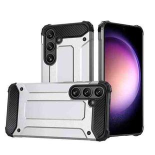 For Samsung Galaxy S25 5G Magic Armor TPU Hybrid PC Phone Case(Silver)