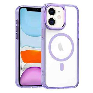 For iPhone 11 MagSafe Magnetic Clear Phone Case(Purple)
