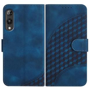 For Rakuten Hand YX0060 Elephant Head Embossed Phone Leather Case with Lanyard(Royal Blue)