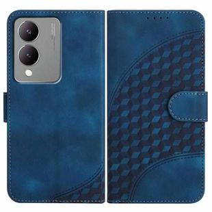 For vivo Y17s 4G Global/Y28 5G India YX0060 Elephant Head Embossed Phone Leather Case with Lanyard(Royal Blue)