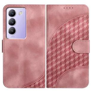 For vivo Y100 5G IDN/Y200e 5G Global YX0060 Elephant Head Embossed Phone Leather Case with Lanyard(Pink)