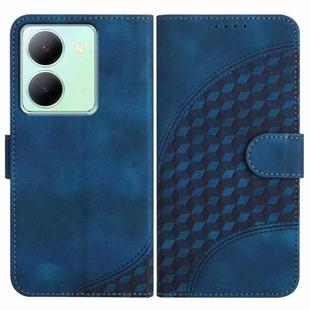 For vivo Y27s 4G Global YX0060 Elephant Head Embossed Phone Leather Case with Lanyard(Royal Blue)