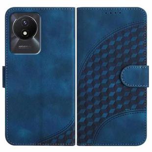 For vivo Y02A 4G/Y02 4G/Y11 2023/Y02t YX0060 Elephant Head Embossed Phone Leather Case with Lanyard(Royal Blue)