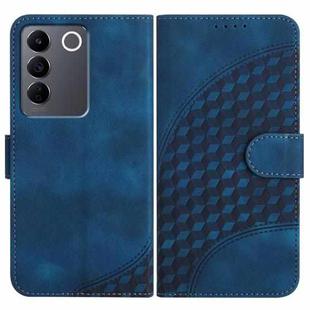 For vivo V27e 4G Global/T2 4G Global YX0060 Elephant Head Embossed Phone Leather Case with Lanyard(Royal Blue)