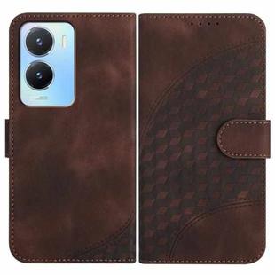 For vivo Y02s 4G Global YX0060 Elephant Head Embossed Phone Leather Case with Lanyard(Coffee)