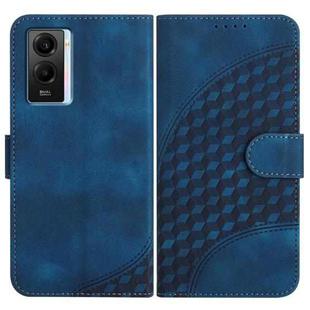 For vivo iQOO U5e 5G/Y30 5G/Y33e 5G YX0060 Elephant Head Embossed Phone Leather Case with Lanyard(Royal Blue)