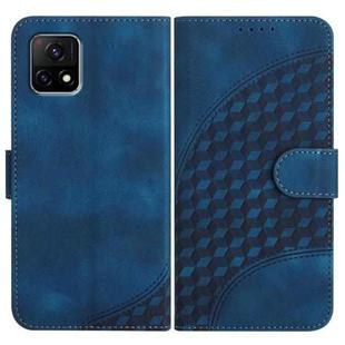For vivo Y72 5G India YX0060 Elephant Head Embossed Phone Leather Case with Lanyard(Royal Blue)