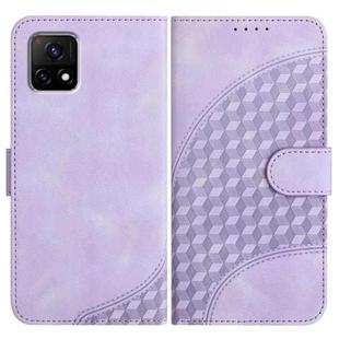 For vivo Y52s 5G/iQOO U3/Y31s 5G YX0060 Elephant Head Embossed Phone Leather Case with Lanyard(Light Purple)