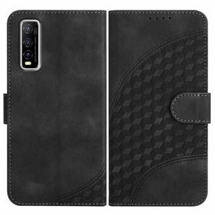 For vivo Y70s YX0060 Elephant Head Embossed Phone Leather Case with Lanyard(Black)