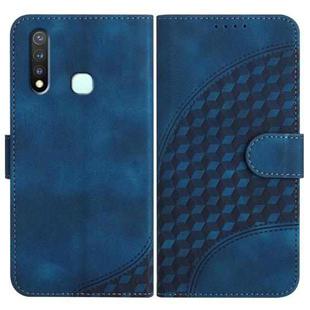 For vivo Y19/U3/Y5s/Z5i/U20 YX0060 Elephant Head Embossed Phone Leather Case with Lanyard(Royal Blue)